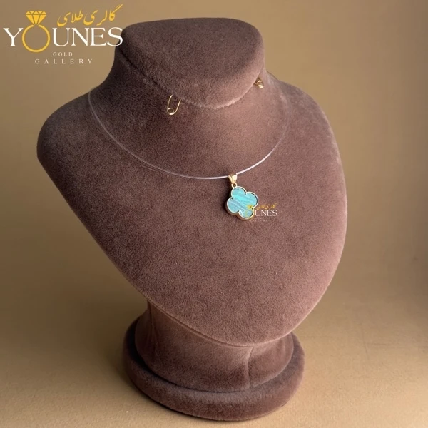 آویز ونکلیف زمردی سایز کوچک